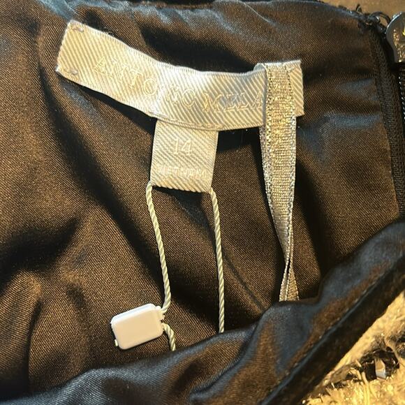 NWT Antonio Melani Lou Lou black & white houndstooth sequin A-line short skirt - Picture 10 of 12